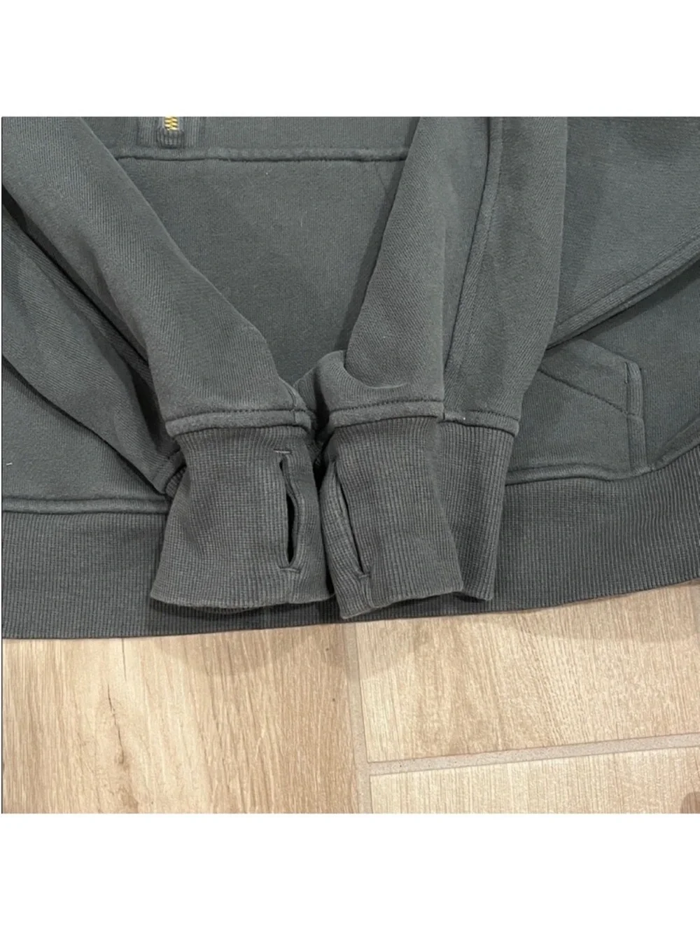 Lululemon Scuba Oversized Half Zip Hoodie Jacket *Gold Zip Dark Forest Sz M/L